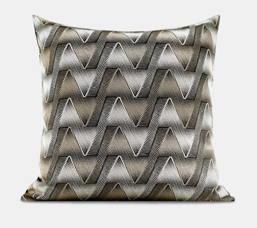 Large Square Decorative Throw Pillows for Couch, Geometric Modern Sofa Pillows, Large Decorative Throw Pillows, Geometric Sofa Pillows for Interior Design-ArtWorkCrafts.com