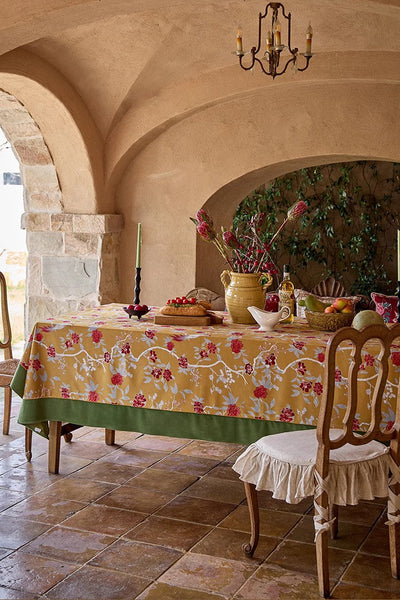 Farmhouse Table Cloth, Dining Room Flower Table Cloths, Large Square Tablecloth for Round Table, Extra Large Rectangular Table Covers for Kitchen-ArtWorkCrafts.com