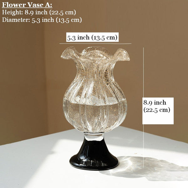 Contemporary Glass Vases, Mid Century Vases for Flowers, Handmade Modern Vases for Living Room, Unique Decorative Glass Vase, Centerpiece Vases on Table-ArtWorkCrafts.com