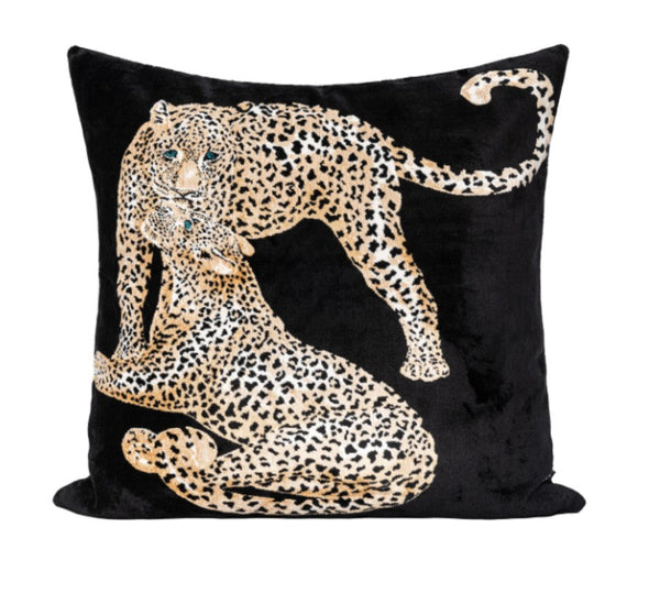 Abstract Contemporary Pillow for Couch, Leopard Decorative Sofa Pillows, Large Modern Sofa Throw Pillows for Bedroom-ArtWorkCrafts.com