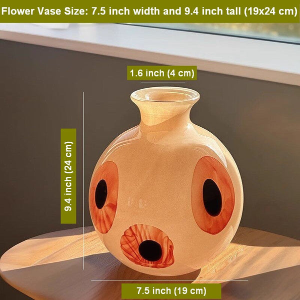 Unique Modern Vases for Flowers, Flower Vases on Table, Glass Bud Vases, Handmade Vintage Glass Flower Vases-ArtWorkCrafts.com