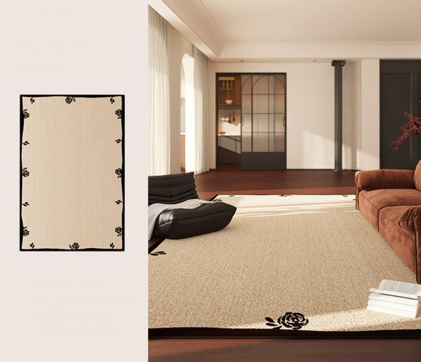 Contemporary Modern Rugs, Geometric Contemporary Rugs Next to Bed, Modern Rugs for Dining Room, Mid Century Area Rugs for Living Room-ArtWorkCrafts.com