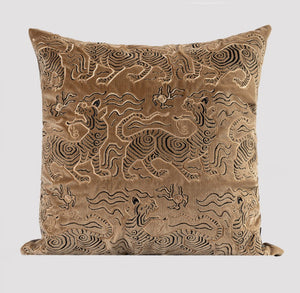 Contemporary Modern Sofa Pillows, Embroidery Tiger Pattern Pillows for Couch, Decorative Throw Pillows for Bedroom, Large Modern Sofa Pillow for Living Room