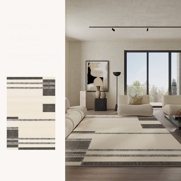 Abstract Area Rugs for Living Room, Geometric Contemporary Modern Rugs Next to Bed, Modern Carpets for Office, Modern Soft Rugs under Dining Room Table-ArtWorkCrafts.com