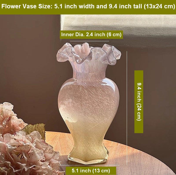 Water Holding Flower Vases, Glass Bud Vases, Bouquet Flower Vase, Vintage Glass Flower Vases, Handmade Flower Vases on Table-ArtWorkCrafts.com