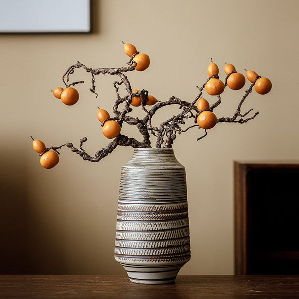 Modern Bouquet Flower Vases, Centerpiece on Dining Table, Handmade Pottery Flower Vases Urn, Water Holding Flower Vases, Large Flower Vase on Table-ArtWorkCrafts.com