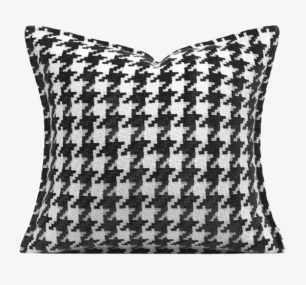 Decorative Pillows for Couch, Contemporary Throw Pillows for Living Room, Black and White Modern Sofa Pillows, Modern Square Pillows-ArtWorkCrafts.com
