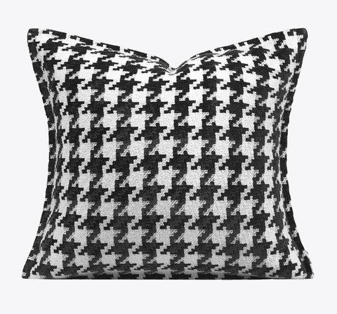 Decorative Pillows for Couch, Contemporary Throw Pillows for Living Room, Black and White Modern Sofa Pillows, Modern Square Pillows-ArtWorkCrafts.com