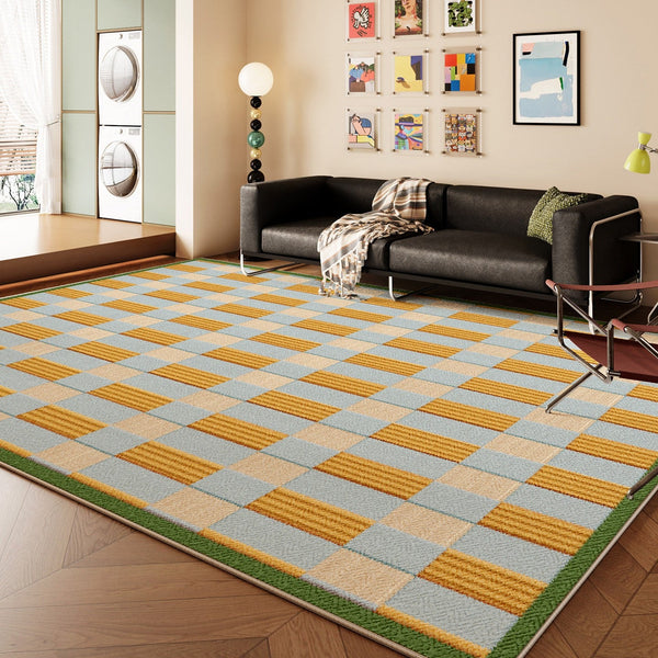 Modern Rugs for Living Room, Geometric Modern Carpets, Mid Century Contemporary Rugs, Colorful Abstract Rugs for Bedroom