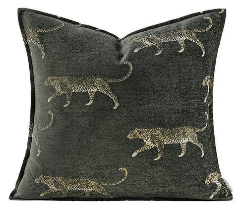Cheetah Modern Pillows for Couch, Large Modern Sofa Pillow Cases, Decorative Pillow Covers, Abstract Decorative Throw Pillows for Living Room-ArtWorkCrafts.com