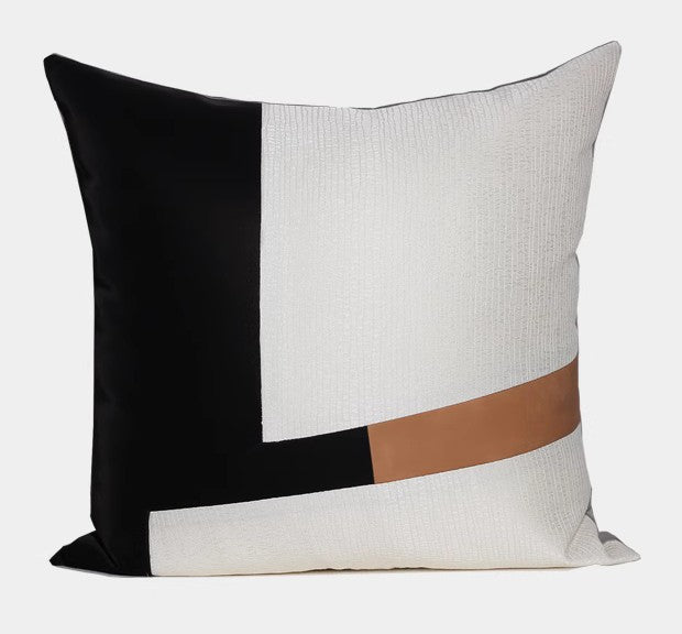 Decorative Modern Pillows For Couch, Abstract Warm Tone Throw Pillow Covers, Contemporary Linen Blend Cushions For Living Room Sofa, Earth Tone Abstract Pattern