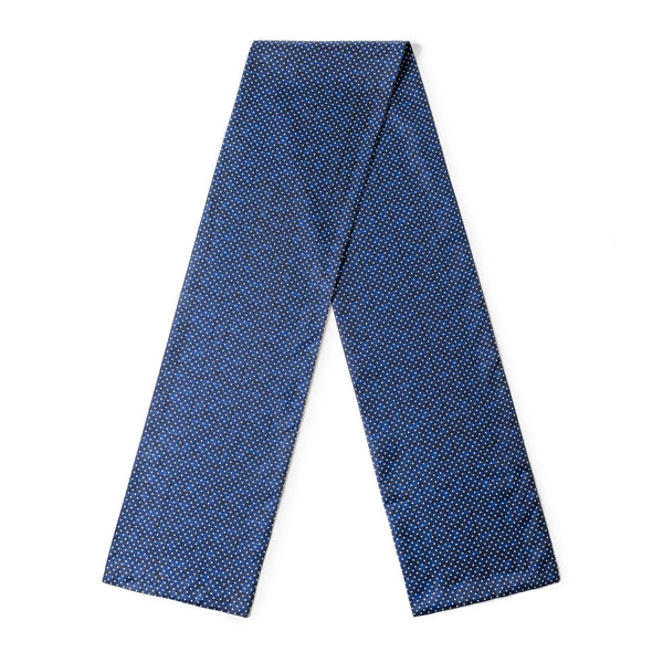 Formal Wear Silk Scarf, Silk Ascot For Men, British Style Long Scarf, Luxury Blue Silk Neck Scarf, Silk Scarf For Suit, Business Silk Scarf Men, Mens Spring Autumn Scarf, Lightweight Silk Scarf Men-ArtWorkCrafts.com