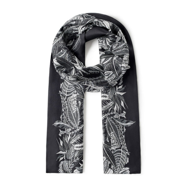 Silk Scarf For Suit, British Style Long Scarf, Business Silk Scarf Men, Formal Wear Silk Scarf, Silk Ascot For Men, Luxury Silk Neck Scarf, Mens Spring Autumn Scarf, Lightweight Silk Scarf Men-ArtWorkCrafts.com