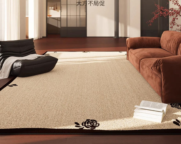 Contemporary Modern Rugs, Geometric Contemporary Rugs Next to Bed, Modern Rugs for Dining Room, Mid Century Area Rugs for Living Room-ArtWorkCrafts.com
