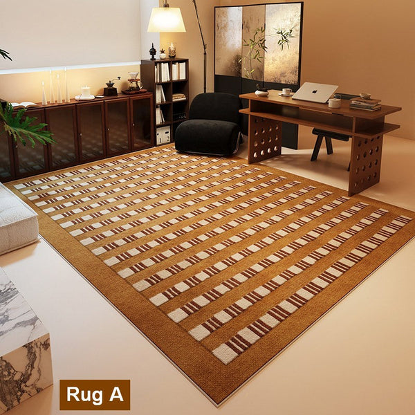 Modern Living Room Rug Ideas, Geometric Modern Rugs for Dining Room, Mid Century Colorful Rugs, Contemporary Abstract Rugs under Coffee Table-ArtWorkCrafts.com