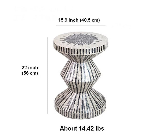 Shell Small Sofa Side Table, Bedside Small Side Table, Portable Casual Side Table, Contemporary Round Side Table, Creative Coffee Table-ArtWorkCrafts.com