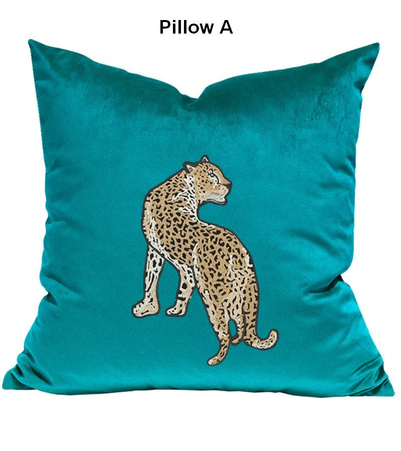 Decorative Pillows for Living Room, Modern Sofa Pillows, Cheetah Decorative Throw Pillows, Contemporary Throw Pillows-ArtWorkCrafts.com