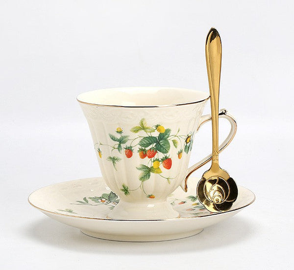 Beautiful British Tea Cups, Elegant Bone China Porcelain Tea Cup Set, Traditional English Tea Cups and Saucers, Unique Ceramic Coffee Cups-ArtWorkCrafts.com