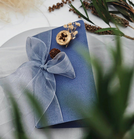 Creative Birthday Greeting Card, Unique Anniversary Greeting Card, Beautiful Valentine's Day Greeting Card, Wedding Greeting Card, Original Handmade Dried Flower Bowknot Greeting Cards-ArtWorkCrafts.com