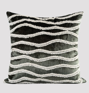 Large Simple Throw Pillow for Bedroom, Contemporary Pillows, Abstract Decorative Throw Pillows, Green Square Modern Throw Pillows for Couch