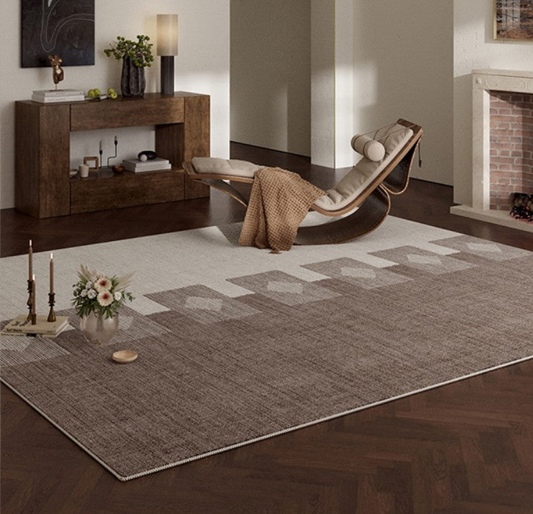 Modern Rugs under Dining Room Table, Mid Century Geometric Carpets, Abstract Modern Rugs for Living Room, Contemporary Modern Rugs Next to Bed-ArtWorkCrafts.com