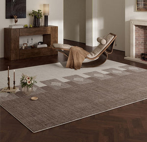 Modern Rugs under Dining Room Table, Mid Century Geometric Carpets, Abstract Modern Rugs for Living Room, Contemporary Modern Rugs Next to Bed-ArtWorkCrafts.com