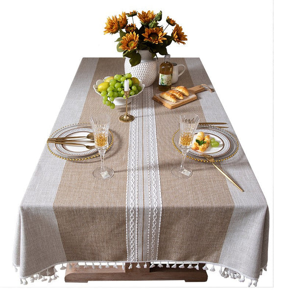 Large Cotton and Linen Rectangle Table Covers for Dining Room Table, Modern Table Cloth for Kitchen, Rectangular Tablecloths for Coffee Table-ArtWorkCrafts.com