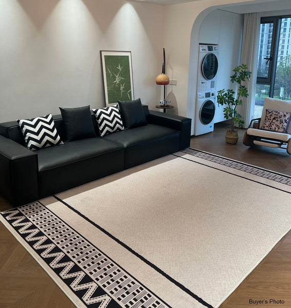 Large Geometric Contemporary Rugs, Mid Century Modern Rugs for Living Room, Abstract Contemporary Modern Rugs for Dining Room-ArtWorkCrafts.com
