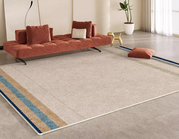 Modern Rugs under Dining Room Table, Abstract Area Rugs for Living Room, Modern Carpets for Kitchen, Geometric Contemporary Modern Rugs Next to Bed-ArtWorkCrafts.com
