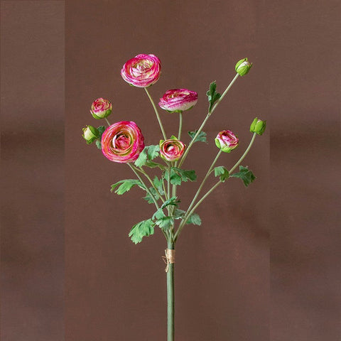 Flower Arrangement Ideas for Dining Room Table, Ranunculus Asiaticus Flowers, Simple Modern Floral Arrangement Ideas for Home Decoration, Spring Artificial Floral for Bedroom-ArtWorkCrafts.com