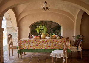 Farmhouse Table Cloth, Dining Room Flower Table Cloths, Large Square Tablecloth for Round Table, Extra Large Rectangular Table Covers for Kitchen-ArtWorkCrafts.com
