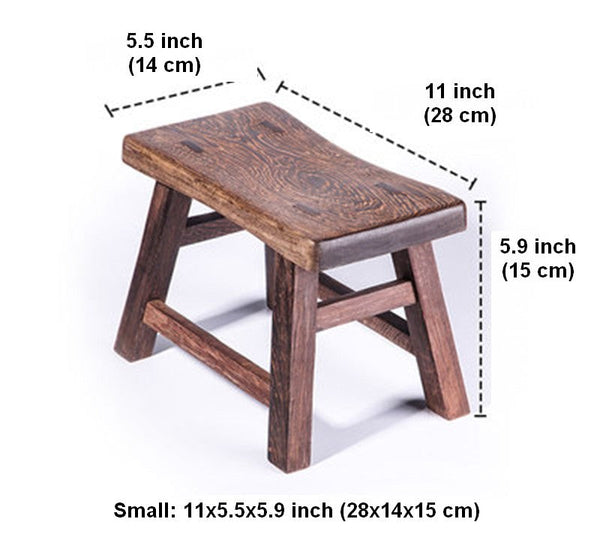 Wenge Wood Stool, Children's Wooden Stool, Shoe-changing Stool, Solid Wood low Stool, Sofa Stool, Dining Table Stool-ArtWorkCrafts.com
