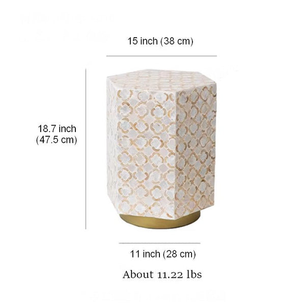 Portable Casual Side Table, Creative Coffee Table, Contemporary Small Sofa Side Table, Shell Small Side Table, Unique Small End Table-ArtWorkCrafts.com