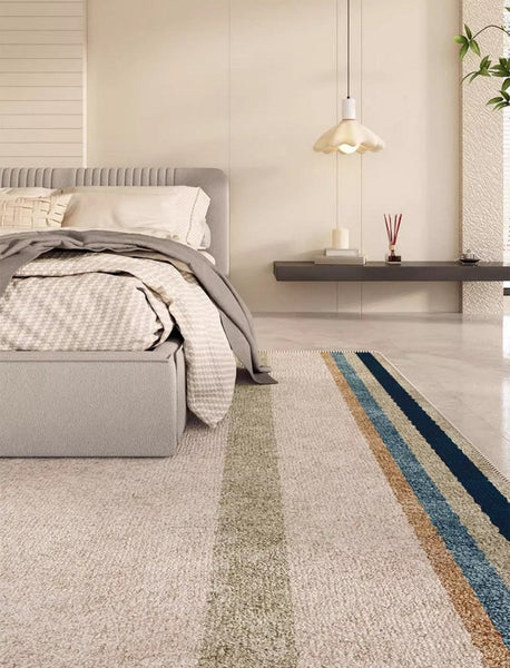 Modern Rugs under Dining Room Table, Abstract Area Rugs for Living Room, Modern Carpets for Kitchen, Geometric Contemporary Modern Rugs Next to Bed-ArtWorkCrafts.com