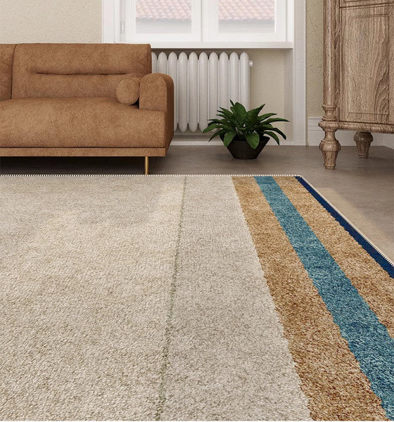 Modern Rugs under Dining Room Table, Abstract Area Rugs for Living Room, Modern Carpets for Kitchen, Geometric Contemporary Modern Rugs Next to Bed-ArtWorkCrafts.com