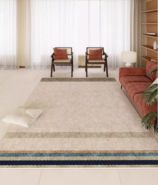 Modern Rugs under Dining Room Table, Abstract Area Rugs for Living Room, Modern Carpets for Kitchen, Geometric Contemporary Modern Rugs Next to Bed-ArtWorkCrafts.com