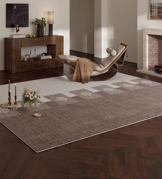 Modern Rugs under Dining Room Table, Mid Century Geometric Carpets, Abstract Modern Rugs for Living Room, Contemporary Modern Rugs Next to Bed-ArtWorkCrafts.com