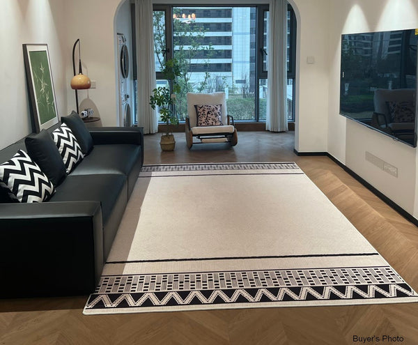 Large Geometric Contemporary Rugs, Mid Century Modern Rugs for Living Room, Abstract Contemporary Modern Rugs for Dining Room-ArtWorkCrafts.com
