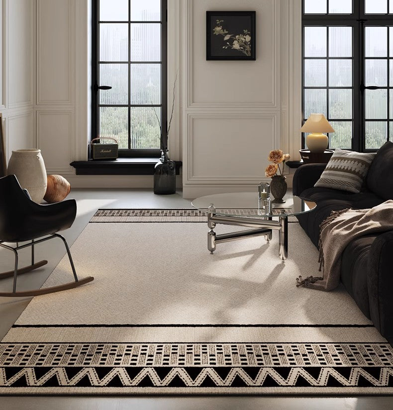 Large Geometric Contemporary Rugs, Mid Century Modern Rugs for Living Room, Abstract Contemporary Modern Rugs for Dining Room-ArtWorkCrafts.com