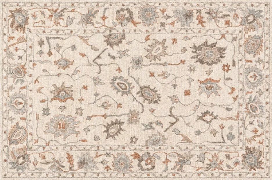 Flower Pattern Modern Rugs for Farmhouse, Bedroom Modern Rugs, Modern Rugs for Dining Room, Modern Rugs for Living Room-ArtWorkCrafts.com