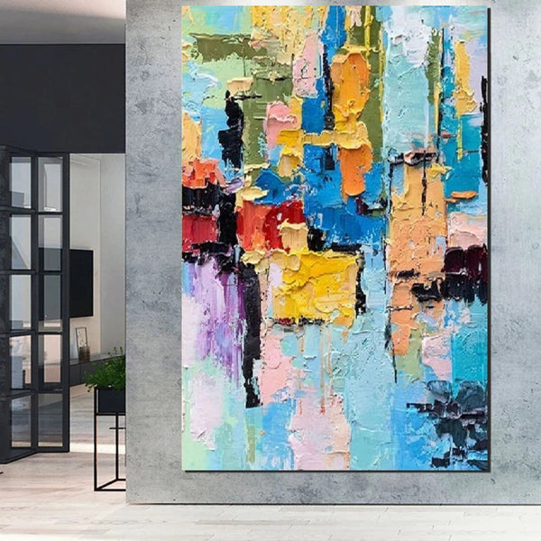Abstract Acrylic Wall Painting, Extra Large Paintings for Living Room, Modern Abstract Art for Bedroom, Simple Painting Ideas, Hand Painted Wall Painting-ArtWorkCrafts.com