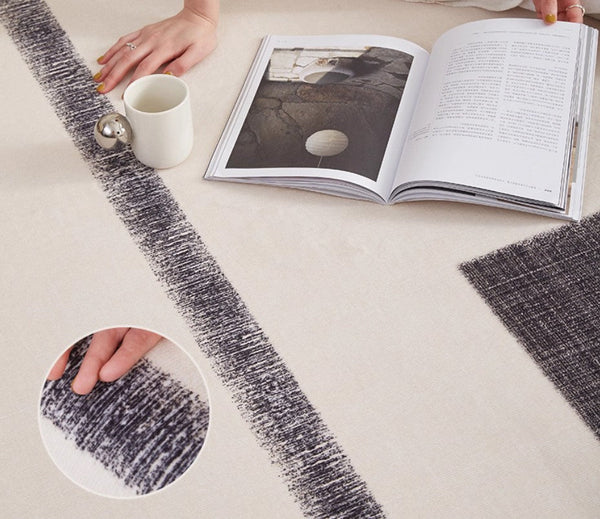 Abstract Area Rugs for Living Room, Geometric Contemporary Modern Rugs Next to Bed, Modern Carpets for Office, Modern Soft Rugs under Dining Room Table-ArtWorkCrafts.com