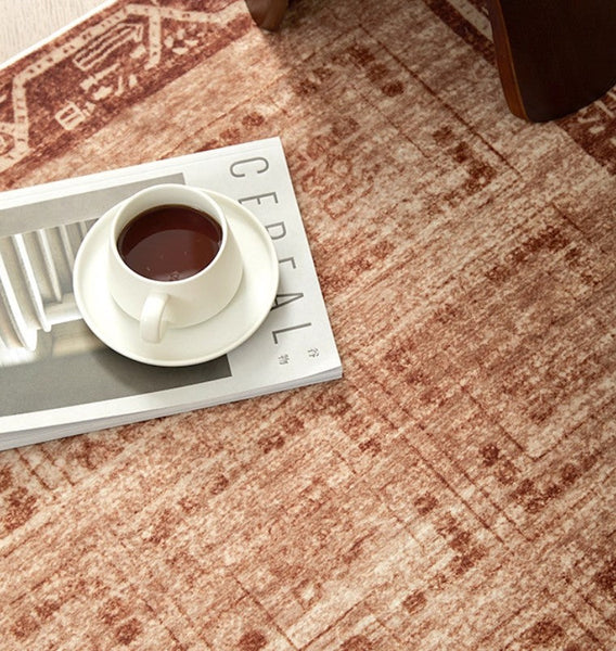 Large Abstract Rugs for Living Room, Mid Century Geometric Contemporary Modern Rugs Next to Bed, Large Modern Area Rugs-ArtWorkCrafts.com