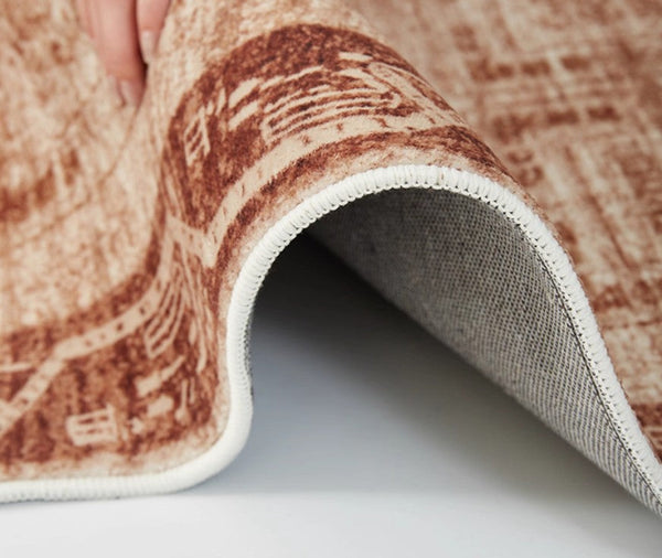 Large Abstract Rugs for Living Room, Mid Century Geometric Contemporary Modern Rugs Next to Bed, Large Modern Area Rugs-ArtWorkCrafts.com