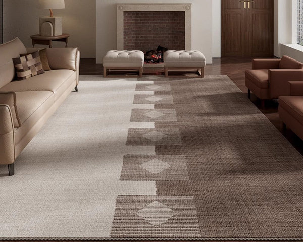 Modern Rugs under Dining Room Table, Mid Century Geometric Carpets, Abstract Modern Rugs for Living Room, Contemporary Modern Rugs Next to Bed-ArtWorkCrafts.com