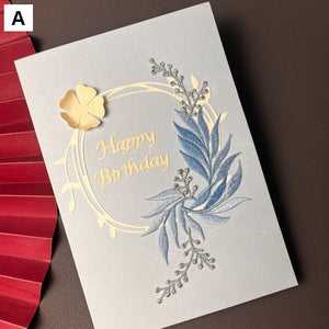 Beautiful Greeting Cards to Friends, Embroidery Greeting Cards, Creative Birthday Greeting Card, Original Handmade Embroidery Greeting Cards-ArtWorkCrafts.com