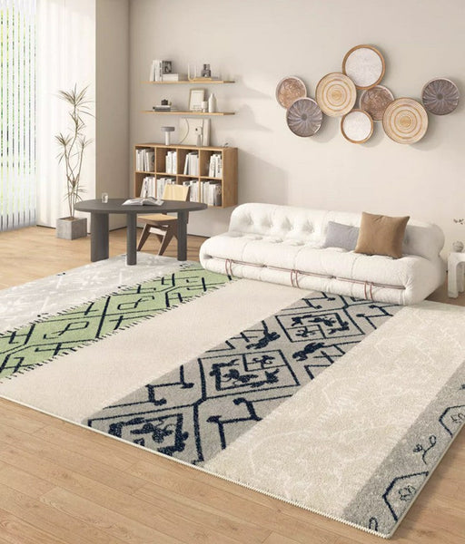 Abstract Area Rugs for Living Room, Modern Rugs for Dining Room, Modern Runner Rugs for Hallway, Thick Contemporary Area Rugs Next to Bed-ArtWorkCrafts.com