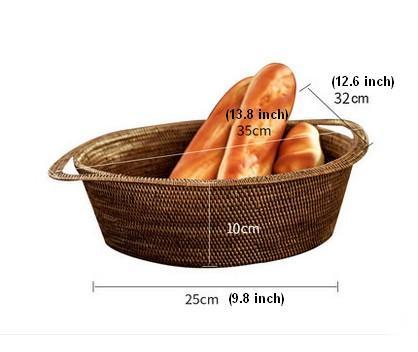 Indonesia Hand Woven Storage Basket, Natural Fiber Decorative Baskets, Small Rustic Food Basket-ArtWorkCrafts.com