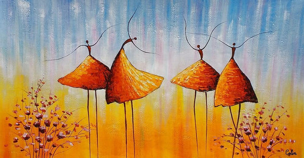 Wall Art Paintings, Paintings for Bedroom, Canvas Abstract Painting, Large Painting for Sale, Ballet Dancer Painting, Abstract Canvas Painting-ArtWorkCrafts.com