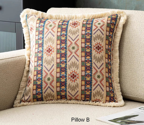 Oversized Decorative Throw Pillows, Bohemian Decorative Sofa Pillows for Living Room, Extra Large Modern Geometric Pillows, Oriental Throw Pillow for Couch-ArtWorkCrafts.com